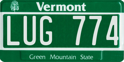 VT license plate LUG774
