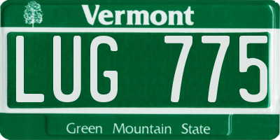 VT license plate LUG775