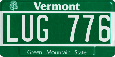 VT license plate LUG776