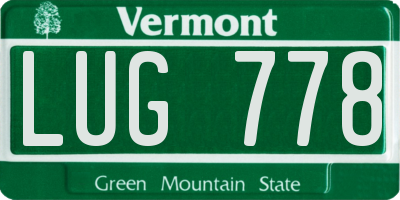VT license plate LUG778