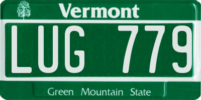 VT license plate LUG779