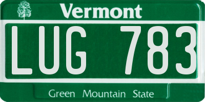 VT license plate LUG783