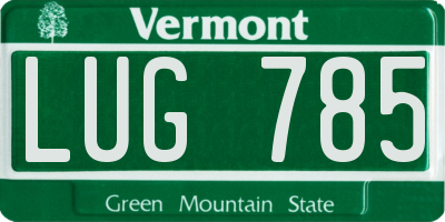VT license plate LUG785