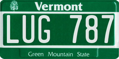 VT license plate LUG787