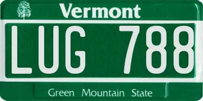 VT license plate LUG788
