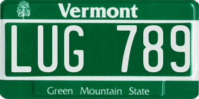 VT license plate LUG789