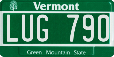 VT license plate LUG790