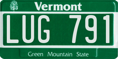 VT license plate LUG791