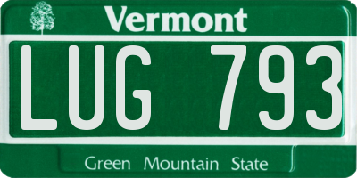 VT license plate LUG793