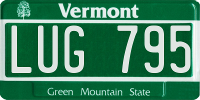 VT license plate LUG795
