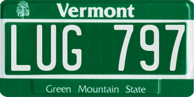 VT license plate LUG797