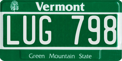 VT license plate LUG798