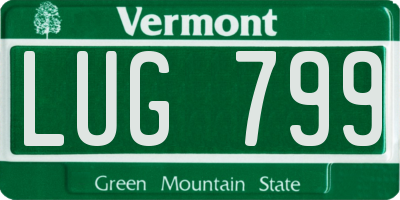VT license plate LUG799