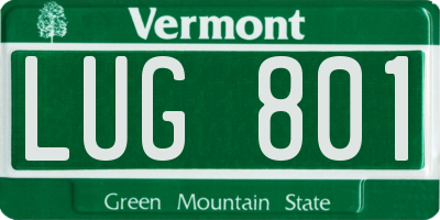 VT license plate LUG801