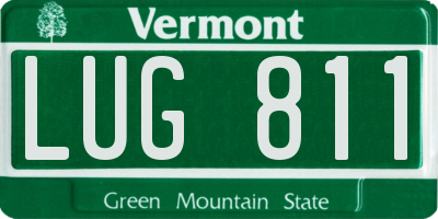 VT license plate LUG811