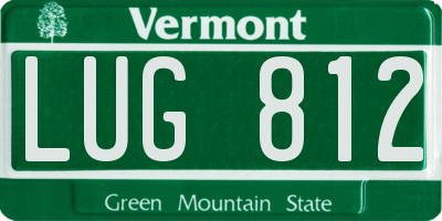 VT license plate LUG812