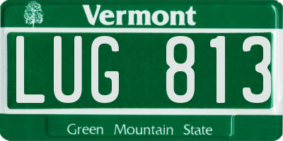 VT license plate LUG813