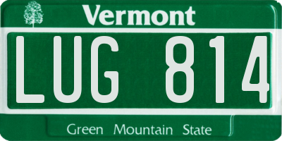 VT license plate LUG814