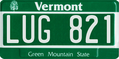 VT license plate LUG821