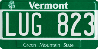 VT license plate LUG823