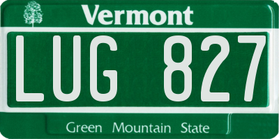 VT license plate LUG827