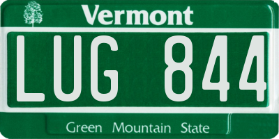 VT license plate LUG844