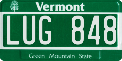 VT license plate LUG848