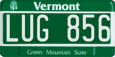 VT license plate LUG856