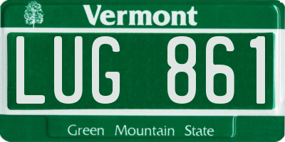 VT license plate LUG861