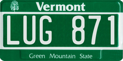 VT license plate LUG871