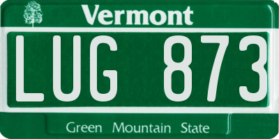 VT license plate LUG873