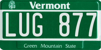 VT license plate LUG877