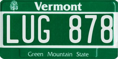 VT license plate LUG878
