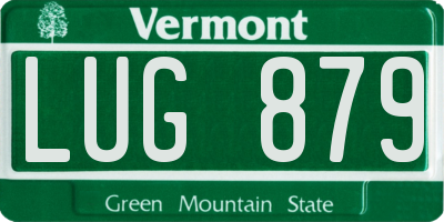 VT license plate LUG879