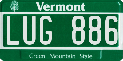 VT license plate LUG886