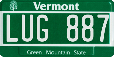 VT license plate LUG887