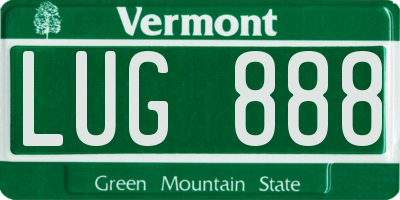 VT license plate LUG888