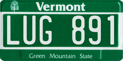 VT license plate LUG891