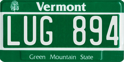 VT license plate LUG894