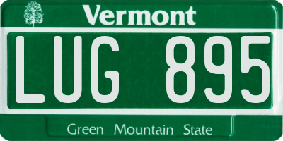 VT license plate LUG895
