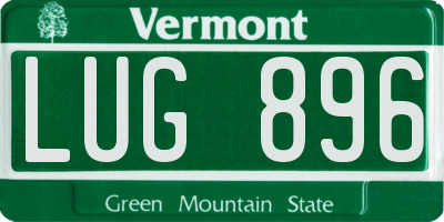 VT license plate LUG896