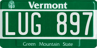 VT license plate LUG897