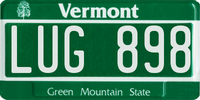 VT license plate LUG898