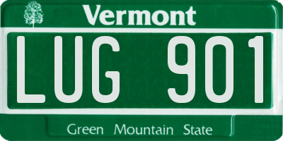 VT license plate LUG901