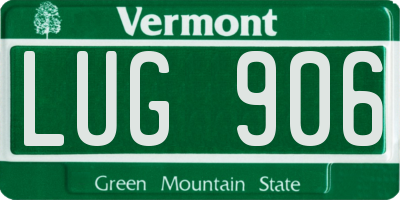 VT license plate LUG906