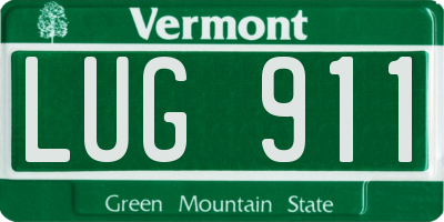 VT license plate LUG911