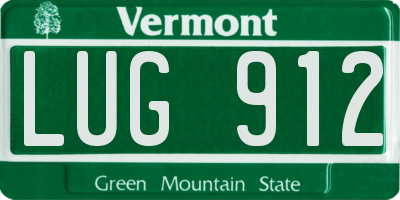 VT license plate LUG912