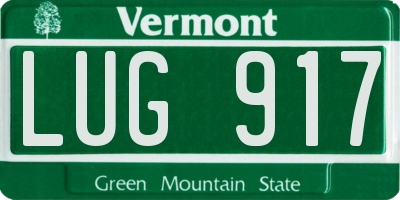 VT license plate LUG917