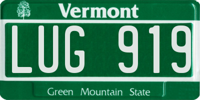 VT license plate LUG919