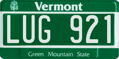 VT license plate LUG921